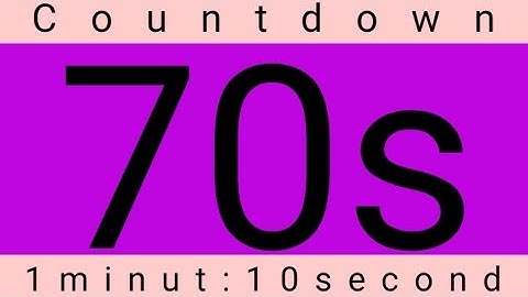 70 Seconds Timer With Relax Music | 1Minut 10 second Timer | 70secons Countdown Timer