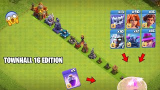 Powerful Straight Line Base Formation Challenge| Townhall 16 EDITION.