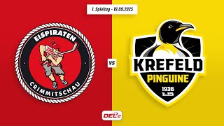 1. Spieltag DEL2 | Eispiraten Crimmitschau vs. Krefeld Pinguine | Game Highlights