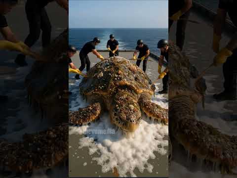 Navy Rescue Operation Saves Gaint Sea Turtle's Life! #Rescue #Navy #Animals