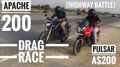 Tvs Apache 200 4v v/s  Pulsar AS200 || Highway battle || Race | Bareilly Vlogger