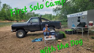 First Solo River Camp w/ Dog First Gen Dodge Homemade Camper