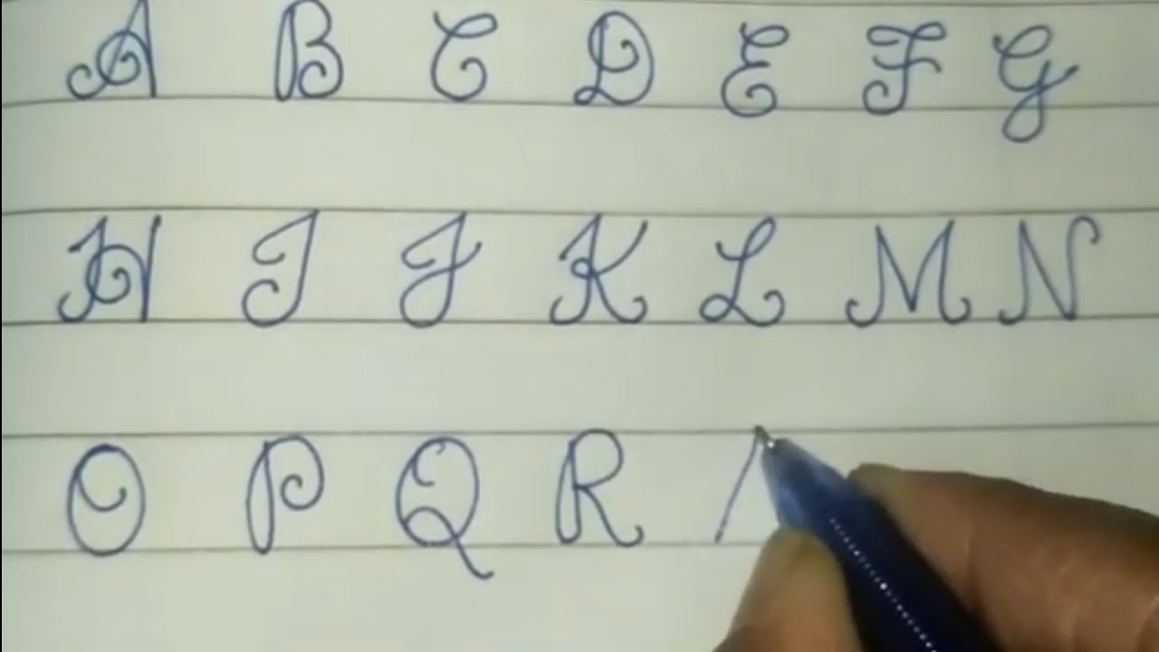 Cursive A - Z Capital Letters for Beginners - Cursive Handwriting Practice  - Calligraphy