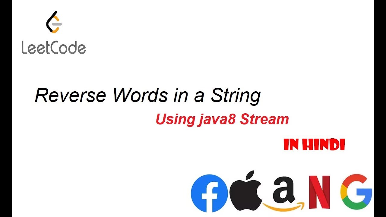 Reverse words in a string Using java8 stream - YouTube