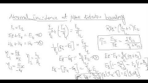 JNTUK IIECE SEM2 EMTL LECT4 EM II Normal Incidance of a plane Dielectric and conducting media