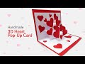 Easy DIY 3D Heart Pop up Card ❤ Handmade Valentine’s Day Gift Idea