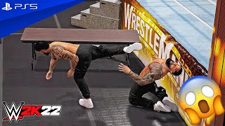 WWE 2K22 - Jimmy Uso vs. Jey Uso - No Holds Barred Match at WrestleMania 39 | PS5™ [4K60]