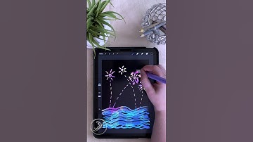 Digital scratch art FIREWORKS! 🎆 (Procreate)
