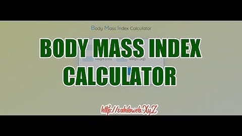 Body Mass Index Calculator PHP Script || Make Your Own BMI Website (HTML, CSS and JavaScript)