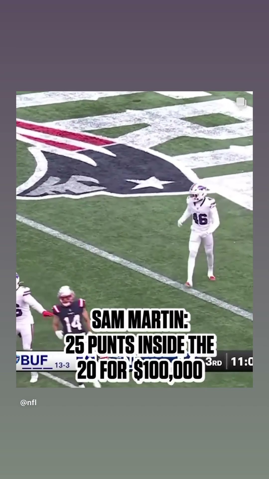The punter got paid #hoodnews #sammartin #buffalobills #NFL #punter #football #shortvideo #sports #i