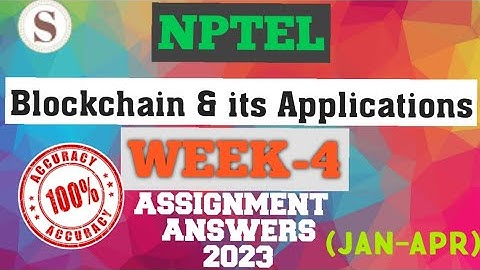 Blockchain and its Applications || NPTEL Week 4 assignment answers || #nptel #skumaredu