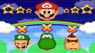 Mario Party Series  Top Lucky 1 vs 3 Battles  Mario vs Luigi vs Donkey Kong vs Yoshi