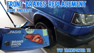 Front Brakes replacement on VW Transporter T4. How to replace front pads on my VW