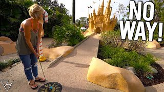 MOM'S LUCKIEST MINI GOLF HOLE IN ONE ASSIST EVER AT DISNEY'S WINTER SUMMERLAND!