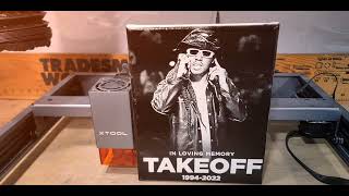 Takeoff Tribute Engraved using  the 20 Watt Xtool D1 . ( Can It Engrave Canvas) Is It Worth the $$$)