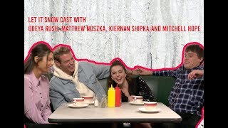 Let It Snow Interview Odeya Rush, Matthew Noszka, Kiernan Shipka, And Mitchell Hope
