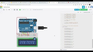 LCD Custom Character by using Arduino in TinkerCad