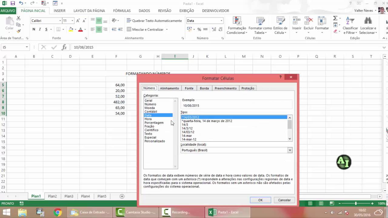 FORMATANDO NÚMEROS NO EXCEL - YouTube