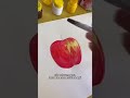 Pintei uma maçã usando tinta guache 🍎