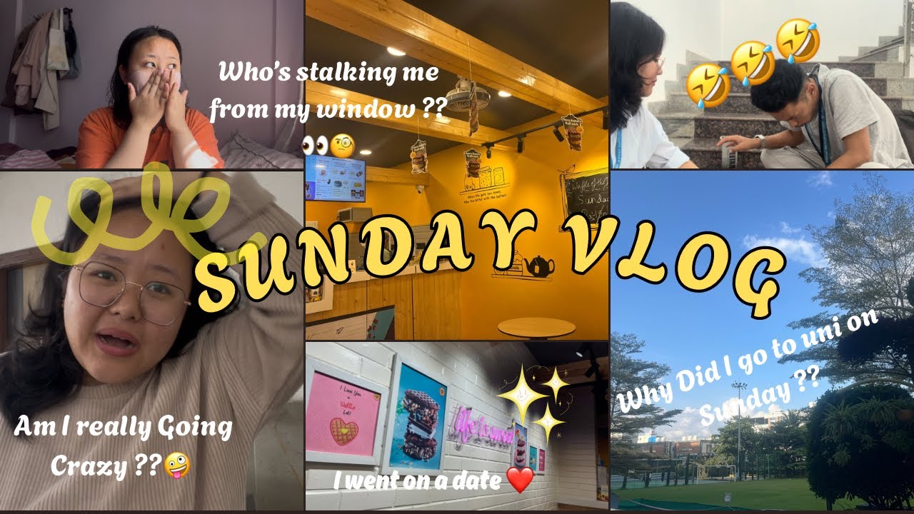 ✨SUNDAY VLOG | Laundry,Skincare,Study,College,Waffle Date & Fun 🧺🧴📚🏫🧇🥤❤️