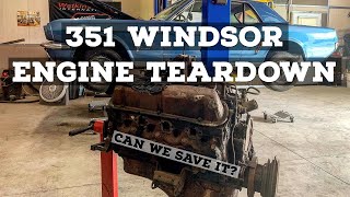 351 WINDSOR TEARDOWN: 1966 Mustang Part 2 How does a seized 351w engine look on the inside.