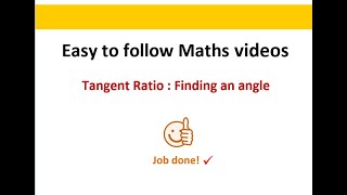 TANGENT RATIO - FINDING AN ANGLE