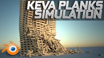 Massive Keva Planks Simulation - Blender [HD - 60FPS]