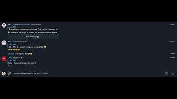 How to send whisper message on telegram group?