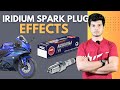 Iridium vs normal spark plug  effects on power  mileage in bike 