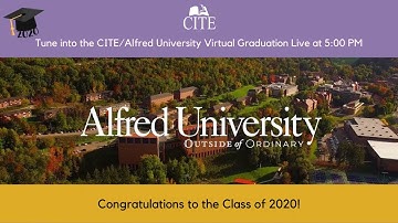 Alfred University/CITE Class of 2020 Graduation