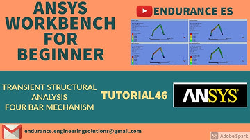 ANSYS |  TRANSIENT STRUCTURAL ANALYSIS FOUR BAR MECHANISM| TUTORIAL 46 |RIGID BODY MOTION|