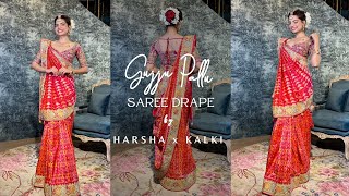 How To D A Gujju Palla Style Saree Harsha X Kalki
