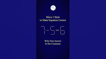 Fix the equation in just 1 move 👍 | Matchstick Challenge ✔️ #hacktrick #puzzles #matchstickchallenge