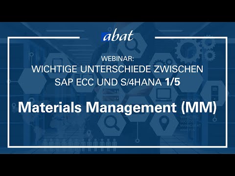 W: Unterschiede zwischen SAP ECC und S/4HANA: Materials Management (MM)