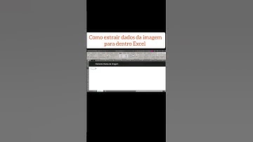 Como extrair dados de uma imagem no Excel #shorts
