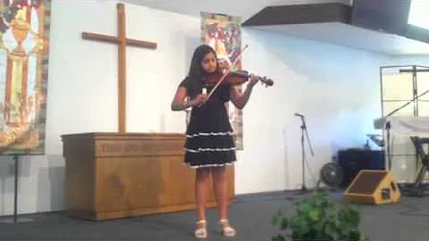 Pooja's first solo violin performance