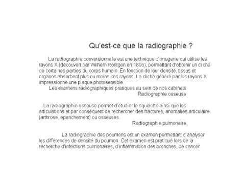 Radiologie Montpellier - Documentation sur les examens