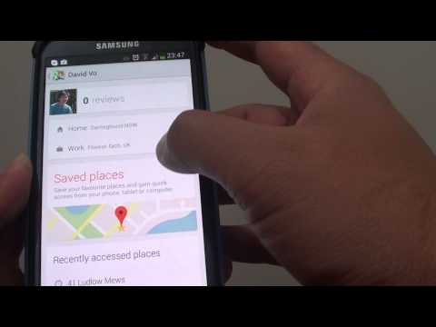 Samsung Galaxy S4: Add Home/Work Address to Favorite on Google Maps