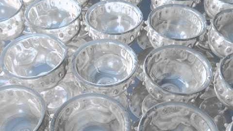 Blender Render of 30 Glasses Using Raytracing