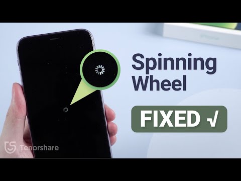 How do I stop the spinning wheel on my iPhone?