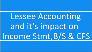 FSA - Lessee Accounting calculations and impact on financial statements