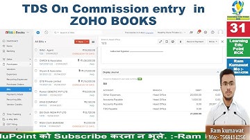31 TDS On Commission entry  in ZOHO BOOKS 1