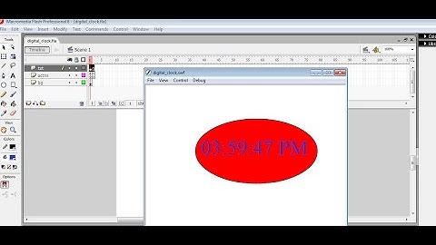 Create Digital Clock Using Macromedia Flash