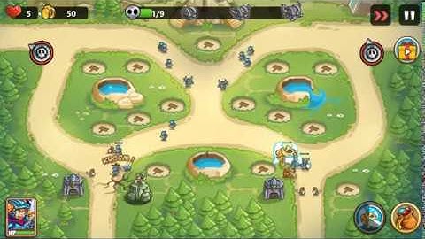 Kingdom Defense 2: Empire Warriors - Premium / 王國保衛戰2 Level 1 - 4 Playthrough