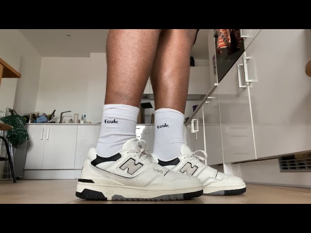 New balance 550 Cream Black on feet /Review 