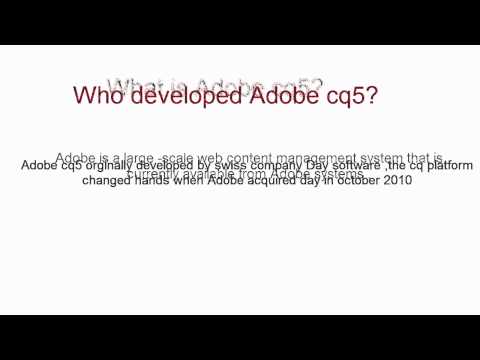 Video: Wat is Adobe CQ?