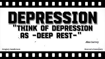 Depression - Think of it as -Deep Rest - Jim Carrey #emotionalhealing #justbreathe