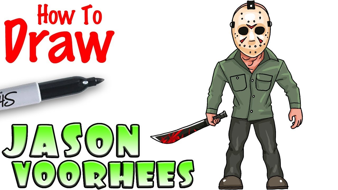 How To Draw Jason Voorhees Friday The 13th Youtube - how to make jason voorhees in roblox youtube