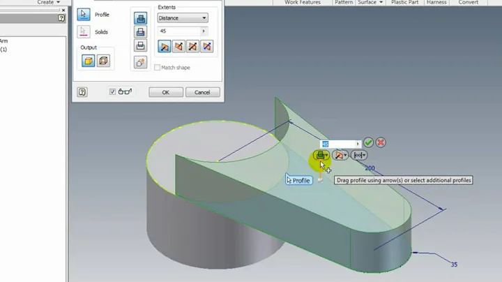 Creating an extrusion with Autodesk Inventor 2011