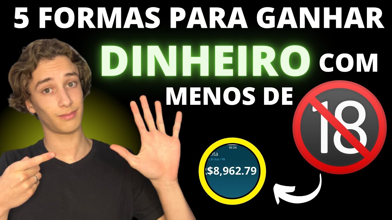 5 formas de GANHAR DINHEIRO ONLINE SENDO MENOR DE IDADE!